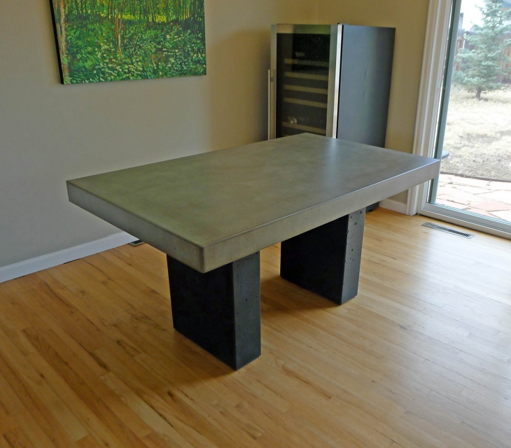 Concrete dining table and base