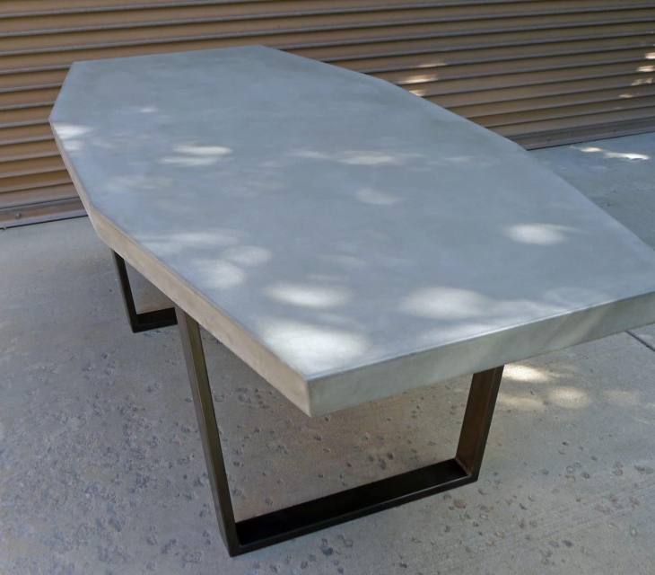 Octagon concrete table