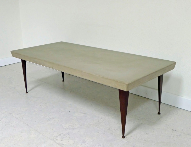 Steel leg coffee table