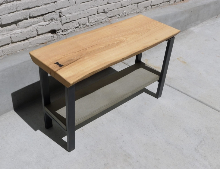 Ash and concrete side table