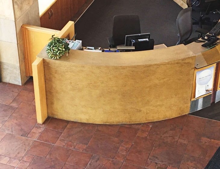 BCH concrete reception desk