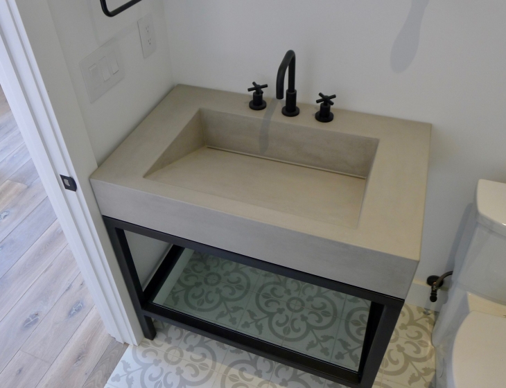 Guest house concrete sink