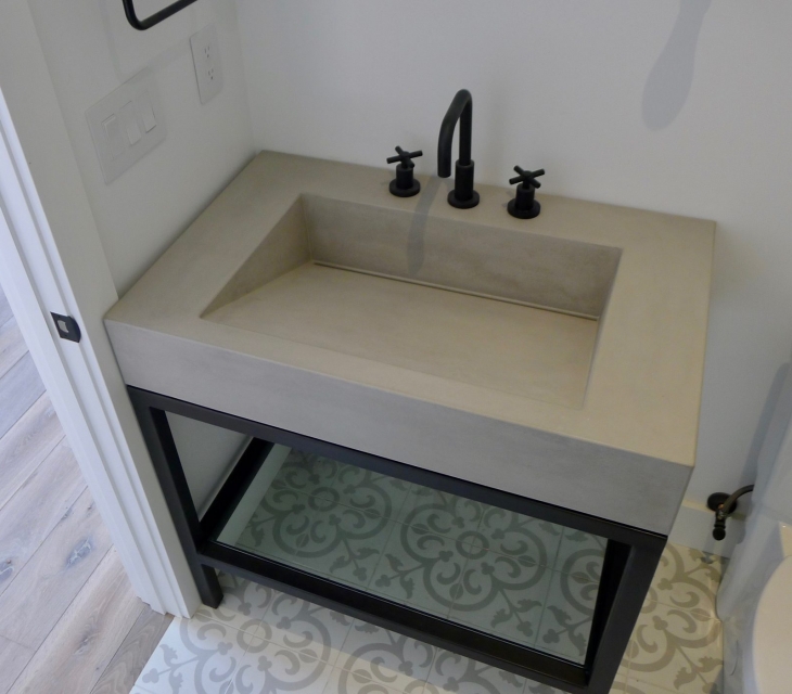 Guest house concrete sink