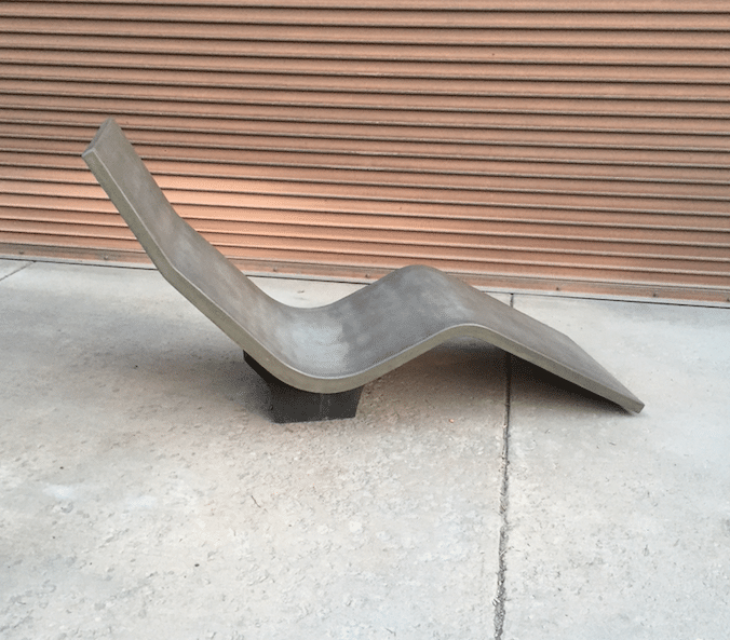 Concrete chaise lounge