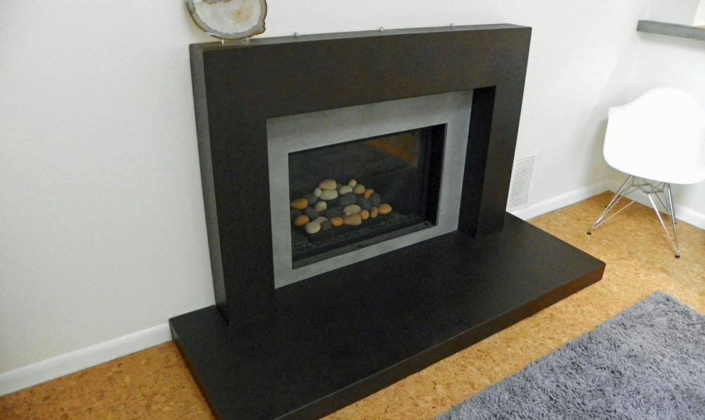 concrete fireplace surround