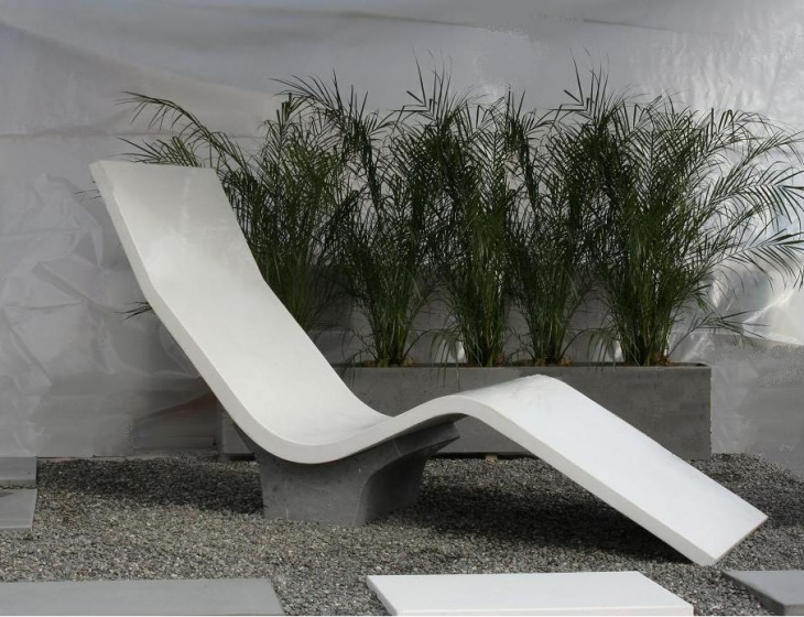 Concrete lounge chair