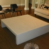 white concrete coffee table